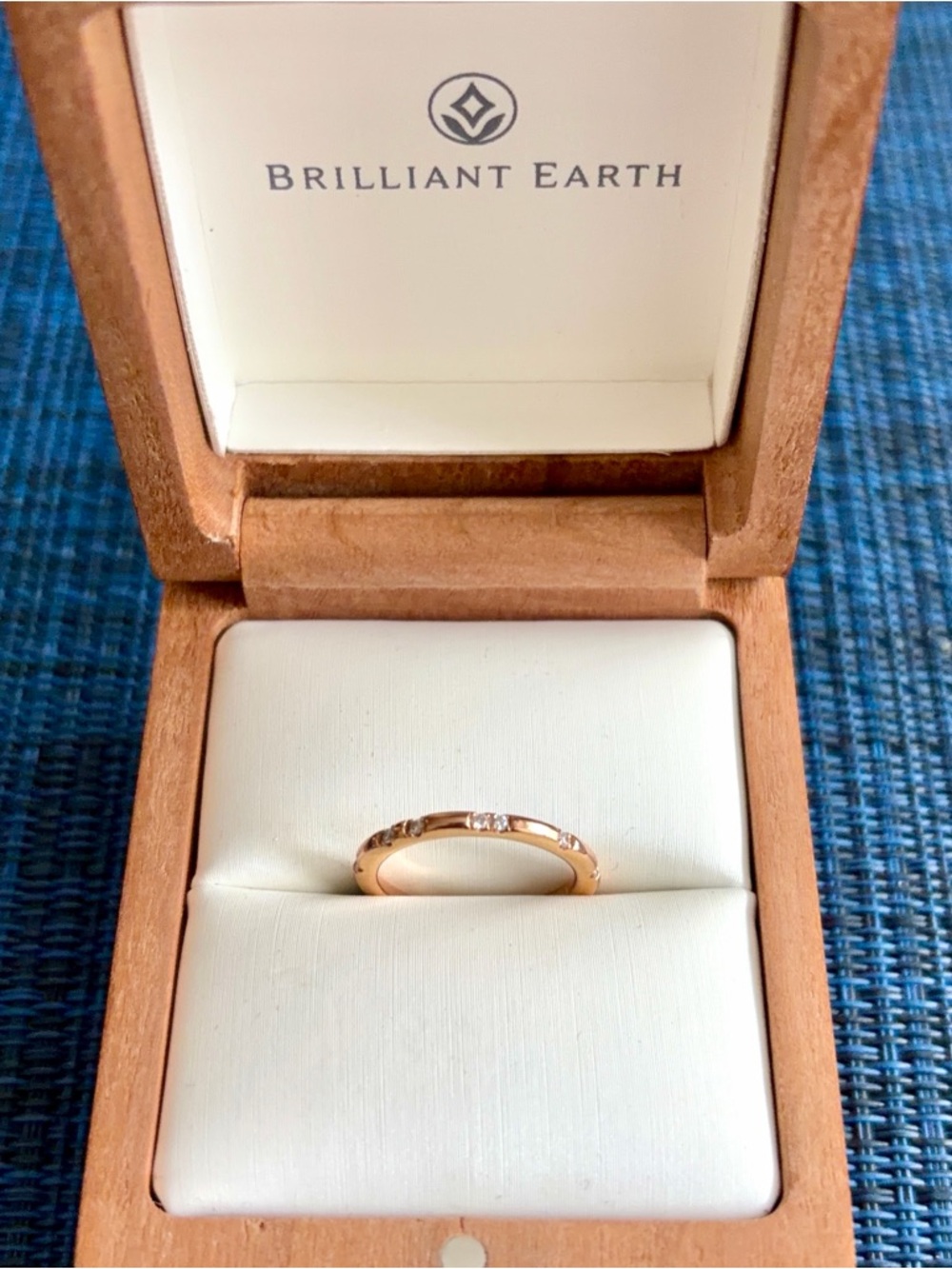 Brilliant Earth 14K Rose Gold Astra Diamond Pinky Ring Size 3.25